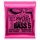 Ernie Ball Super Slinky Nickel Wound 5-String Electric Bass Strings 40-125 Gauge