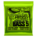 Ernie Ball Regular Slinky 5-String Nickel Wound Electric Bass Strings 45-130 Gauge