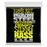 Ernie Ball Regular Slinky Stainless Steel Electric Bass Strings 50-105 Gauge