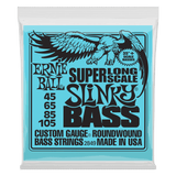 Ernie Ball Slinky Nickel Wound Super Long Scale Electric Bass Strings 45-105 Gauge