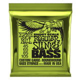 Ernie Ball Regular Slinky Nickel Wound Short Scale Electric Bass Strings 45-105 Gauge