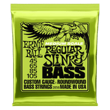 Ernie Ball Regular Slinky Nickel Wound Medium Scale Electric Bass Strings 45-105 Gauge