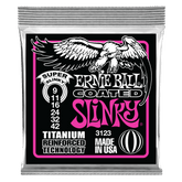 Ernie Ball Super Slinky Coated Titanium RPS Electric Guitar Strings 9-42 Gauge