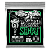 Ernie Ball Not Even Slinky Coated Titanium RPS Electric Guitar Strings 12-56 Gauge