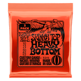 Ernie Ball Skinny Top Heavy Bottom Slinky Nickel Wound Electric Guitar Strings 10-52 Gauge - 3 Pack