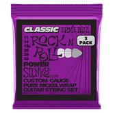 Ernie Ball Power Slinky Classic Rock n Roll Pure Nickel Wrap Electric Guitar Strings 11-48 Gauge - 3 Pack
