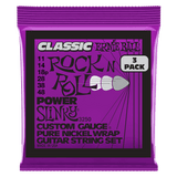 Ernie Ball Power Slinky Classic Rock n Roll Pure Nickel Wrap Electric Guitar Strings 11-48 Gauge - 3 Pack