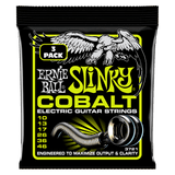 Ernie Ball Regular Slinky Cobalt Electric Guitar Strings 10-46 Gauge - 3 Pack