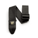 Ernie Ball Tri-Glide Italian Leather Guitar Strap in Black