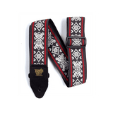 Blackjack Red Jacquard Guitar Strap