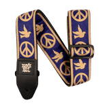 Ernie Ball Navy Blue and Beige Peace Live Dove Jacquard Guitar Strap