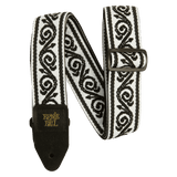 Ernie Ball Black Vine Jacquard Guitar Strap
