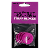 Ernie Ball Guitar Strap Blocks 4 Pack in Purple