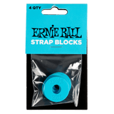 Ernie Ball Guitar Strap Blocks 4 Pack in Blue