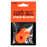 Ernie Ball Guitar Strap Blocks 4 Pack in Red