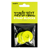 Ernie Ball Guitar Strap Blocks 4 Pack in Green