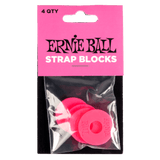 Ernie Ball Guitar Strap Blocks 4 Pack in Pink