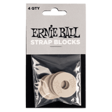 Ernie Ball Guitar Strap Blocks 4 Pack in Gray