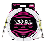 Ernie Ball 10ft Straight/Angle Instrument Cable, White