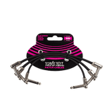 Ernie Ball 6” Flat Ribbon Patch Cable 3-Pack