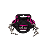 Ernie Ball 12” Flat Ribbon Patch Cable 3-Pack