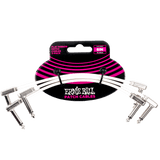 Ernie Ball 6” White Flat Ribbon Patch Cable 3-Pack