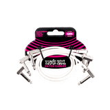 Ernie Ball 12” White Flat Ribbon Patch Cable 3-Pack