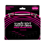 Ernie Ball White Flat Ribbon Patch Cables Pedalboard Multi-Pack