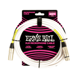 Ernie Ball 20ft Male Female XLR Microphone Cable in White