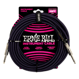Ernie Ball 25ft Braided Straight Straight Inst Cable Purple Black