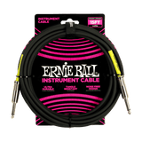 Ernie Ball 15ft PVC Straight Straight Inst Cable Black