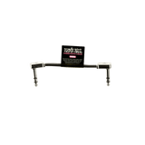 Ernie Ball 3" Flat Ribbon Stereo Patch Cable in Black