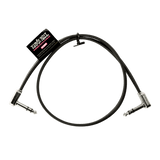Ernie Ball 24" Flat Ribbon Stereo Patch Cable Black