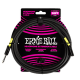 Ernie Ball Headphone Extension Cable 1/4 to 3.5mm 20ft - Black