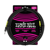 Ernie Ball Headphone Extension Cable 3.5mm to 3.5mm 10ft - Black