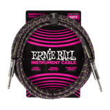 Ernie Ball Braided Instrument Cable Straight/Straight 10ft - Purple Python