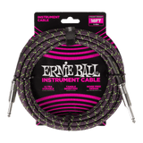 Ernie Ball Braided Instrument Cable Straight/Straight 18ft - Purple Python