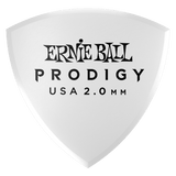 Ernie Ball 2.0 mm Large Shield Prodigy Picks 6 Pack in White