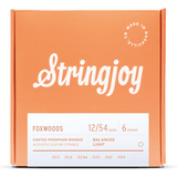 Stringjoy Foxwoods Light Gauge (12-54) Coated Phosphor Bronze Acoustic Guitar Strings