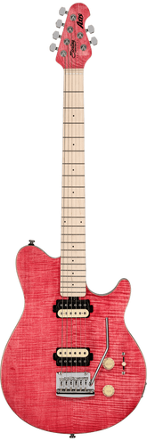 Sterling By Music Man Axis AX3 Electric Guitar - Gorgeous Flame Maple Top in Unique Stain Pink Finish
