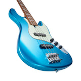 Mooer MBJ410 Bass Guitar in Metal Blue with Gigbag