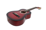 Martinez 1/2 Size Kids Classical Guitar Pack - Starter Kit in Redburst Gloss Finish