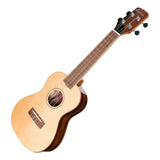 Martinez Southern Belle 7 Series Spruce Electric Concert Ukulele with Hard Case (Natural Gloss)