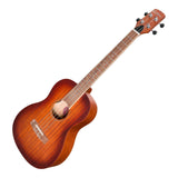 Martinez Southern Belle Electric Baritone Ukulele - Solid Mahogany Top with Hard Case (Sunburst)