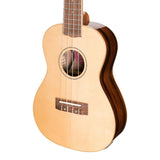 Martinez Southern Belle 7 Series Spruce Electric Concert Ukulele with Hard Case (Natural Gloss)