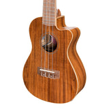 Martinez Southern Belle 8 Series Koa Electric Cutaway Concert Ukulele with Hard Case (Natural Gloss)