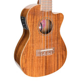 Martinez Southern Belle 8 Series Koa Electric Cutaway Concert Ukulele with Hard Case (Natural Gloss)