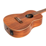 Martinez Southern Belle 8 Series Koa Electric Baritone Ukulele with Hard Case (Natural Gloss)