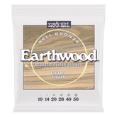 Ernie Ball Extra Light Earthwood Bell Bronze Acoustic Guitar Strings 10-50 Gauge