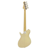 Aria J Series J-B Electric Bass Guitar in See-Thru Vintage White